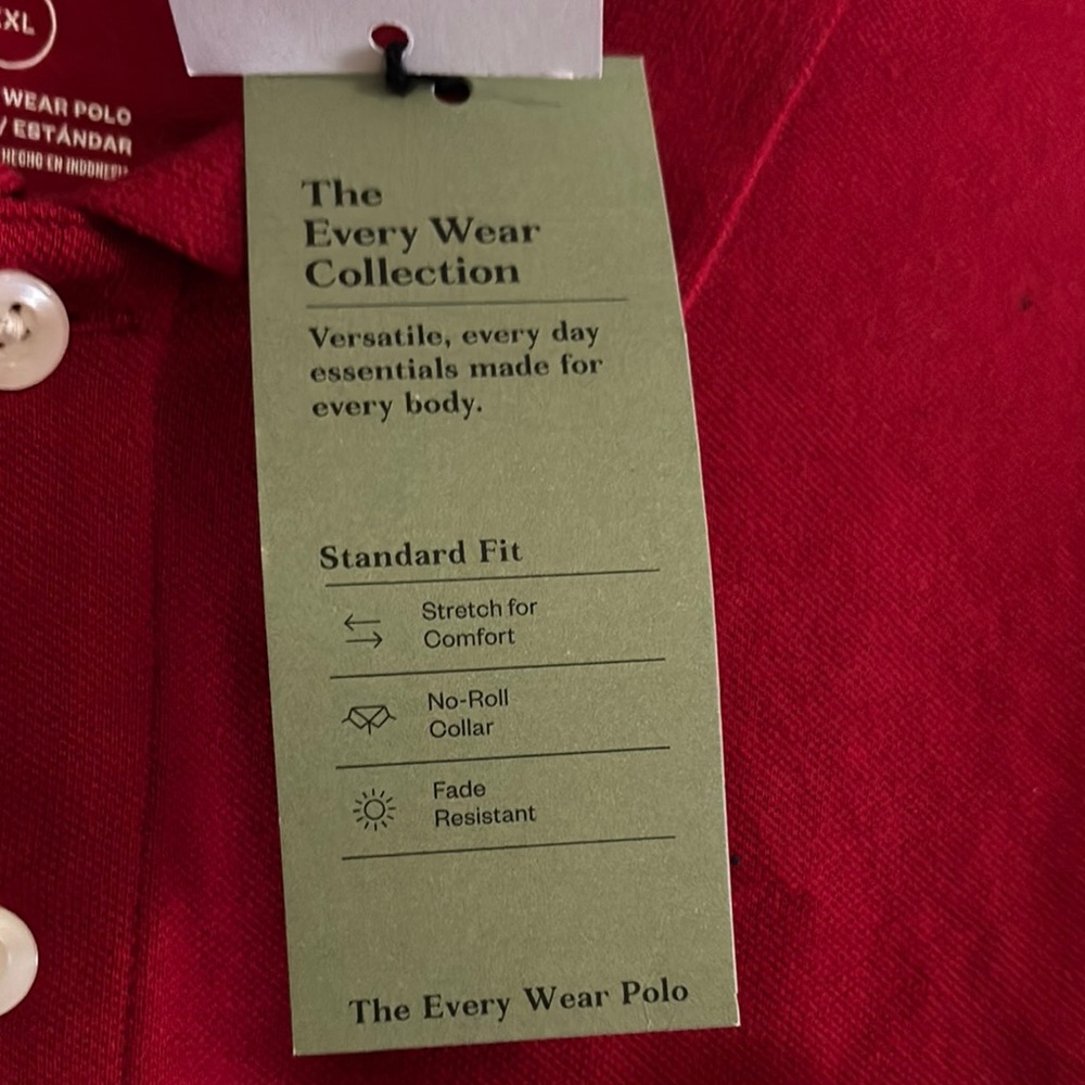 Classic Red Polo Shirt Goodfellow Size XXL NWT - Picture 4 of 5